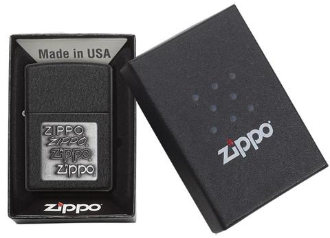 ZIPPO | Black Crackle with 4x Zippo