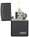 ZIPPO | Matte Black W/Red Border