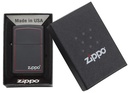 ZIPPO | Matte Black W/Red Border