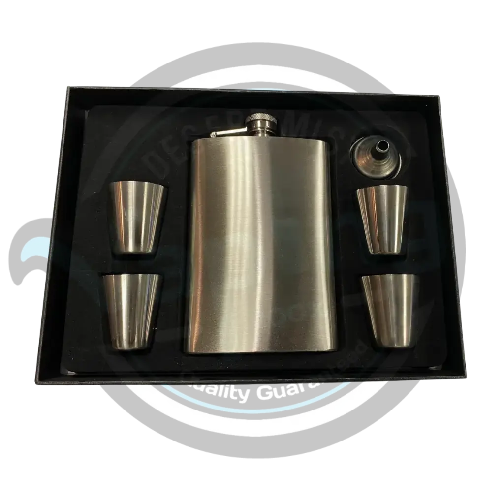 HIPFLASK | Stainless Set (9oz) - W/4 Cups