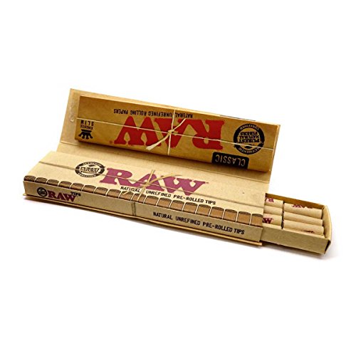 RAW | Rolling Paper (24 Pre-Rolled Tips & 32 Leaves)