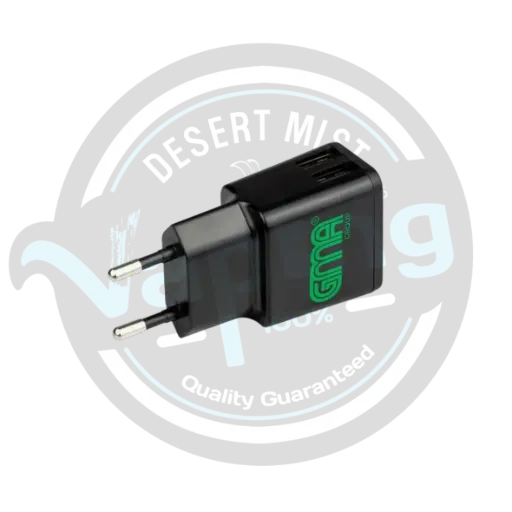 [46956583] GMA | WALL CHARGER - 2.4A 12W DUAL USB (BLACK)