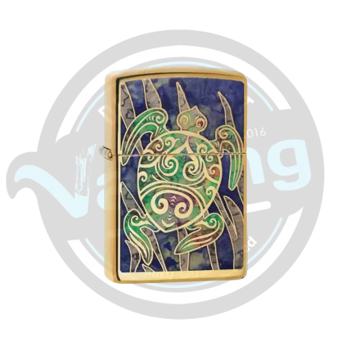 [254B] ZIPPO | Brass - Fusion Turtle Design